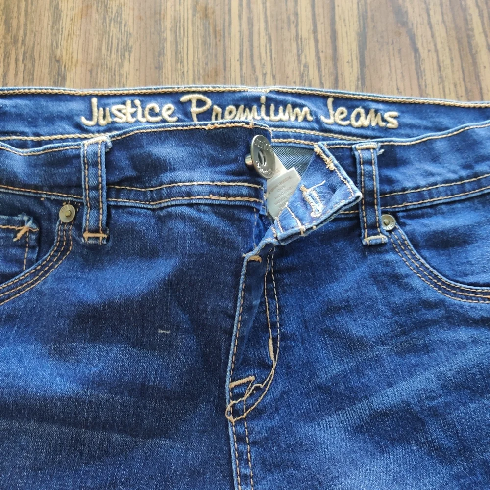 Justice Premium Skinny Medium Wash Simply Low Jegging Jeans EUC sz 16R
